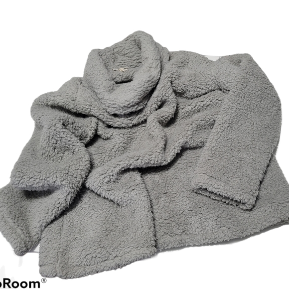 Style & Co. Gray Sherpa Cowl Neck Sweater - Picture 4 of 6